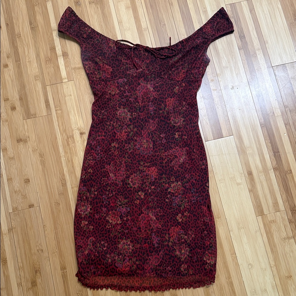 Elegant Off-Shoulder Red Dress